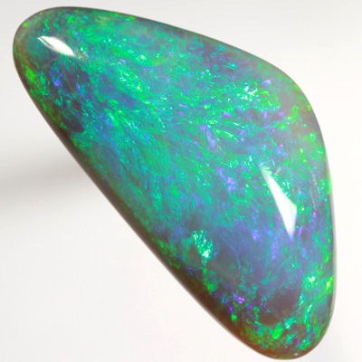 SOLID SEMI BLACK OPAL Huge opal. 3D Green Harlequin pattern . Top quality! SEE VIDEO 